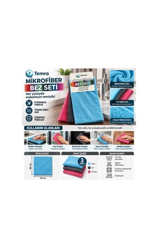 Çok Amaçlı Mikrofiber Temizlik Bezi Seti 30x30 - 941850800 Diğer Çok Amaçlı Mikrofiber Temizlik Bezi Seti 30x30 - 941850800 Diğer