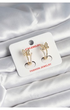 Pirinç Gold Renk Zirkon Taşlı Kelebek Model Kadın Yüzük Diğer