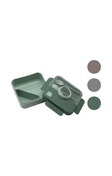 Qlux L-00927 Boutique Beslenme Kabı 1250ml 2 Bölme S.contalı Renkli Pls Pls.çatal-kaşık - 16'li Paket Diğer