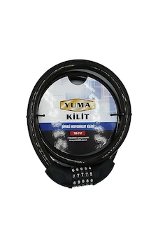 Yuma Ym-747 120cm 20mm 5 Şifreli Siyah Motorsiklet Kilidi Evimdeyokyok