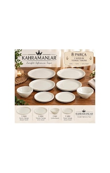 Kahramanlar Katre 8 Parça 2 Kişilik Porselen Yemek Takımı Beyaz Kahramanlar Katre 8 Parça 2 Kişilik Porselen Yemek Takımı Beyaz