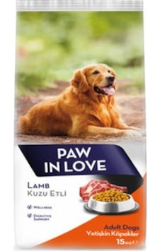 Paw in Love Kuzu Etli Yetişkin Köpek Maması 15 KG