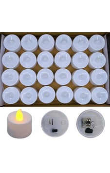 Pilli Mum 1.8cm 24'lü Paket Ahşap-Siyah Pilli Mum 1.8cm 24'lü Paket Ahşap-Siyah