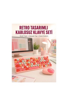 Renkli Retro Tuş Takımlı Klavye 3 Cihaz Bağlantısı Medya Kısayol Tuşlar - Alkglb7968-1 Renkli Diğer Renkli Retro Tuş Takımlı Klavye 3 Cihaz Bağlantısı Medya Kısayol Tuşlar - Alkglb7968-1 Renkli Diğer