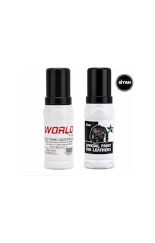 World W-26 Boya Specıal Paınt For Leathers 100ml Çanta Siyah Deri Mont Sıvı Likit - 12'li Paket Diğer