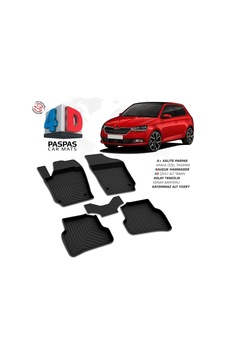 Skoda Fabia 4d Araca Özel Havuzlu Kauçuk Paspas 2018-2021
