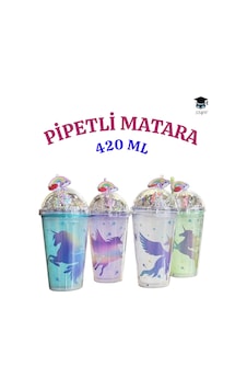 1 Adet Desenli Plastik Pipetli Bardak 420ml Karma Renk Yollanmaktadır Çok Renkli 1 Adet Desenli Plastik Pipetli Bardak 420ml Karma Renk Yollanmaktadır Çok Renkli