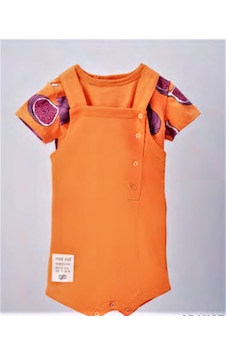 Moi Noi Baby Moi Noi Salopet Çıtçıtlı Turuncu-9123 Turuncu