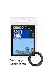 Kendo Split Ring 5mm Siyah Nikel Yapay Yem Halkası 10'lu Paket Kendo Split Ring 5mm Siyah Nikel Yapay Yem Halkası 10'lu Paket
