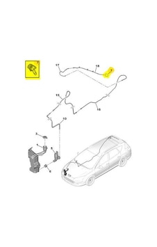 Peugeot 407 Silecek Fiskiye Memesi Arka 2004-2011 6438n6 2.0, 1.6 Hdı, 2.0 Hdı Peugeot 407 Silecek Fiskiye Memesi Arka 2004-2011 6438n6 2.0, 1.6 Hdı, 2.0 Hdı
