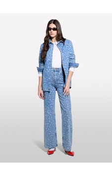 Sisley %100 Pamuk Baskılı Normal Bel Geniş Paça Denim Pantolon Kadın Haki Yeşili Denim Pantolon - 325p43y3le04f Sisley %100 Pamuk Baskılı Normal Bel Geniş Paça Denim Pantolon Kadın Haki Yeşili Denim Pantolon - 325p43y3le04f