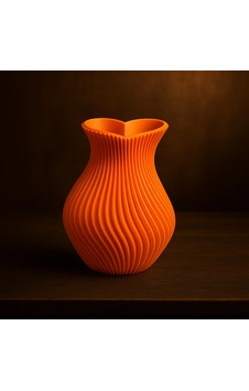 Kalp Şeklinde Vazo. Vazo. 3d Vazo. Plastik Vazo. Kıvrımlı Vazo. Dekoratif Vazo. Turuncu Kalp Şeklinde Vazo. Vazo. 3d Vazo. Plastik Vazo. Kıvrımlı Vazo. Dekoratif Vazo. Turuncu