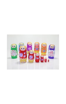 10 Adet Ahşap Matruşka İç İçe 6'li Set, 14 Cm Ölçü, Geleneksel Oyuncak Ve Dekor, Matryoshka Nesting Doll 10 Adet Ahşap Matruşka İç İçe 6'li Set, 14 Cm Ölçü, Geleneksel Oyuncak Ve Dekor, Matryoshka Nesting Doll