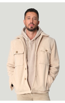 Avva Erkek Bej Kapüşonlu Baskılı Elastan Regular Fit Sweatshirt A42y1332