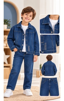 Yağmur Giyim Jollypop Kot Ceketli Pantolonlu Erkek Çocuk Takımı 6-9 Yaş 4976 Çok Renkli Yağmur Giyim Jollypop Kot Ceketli Pantolonlu Erkek Çocuk Takımı 6-9 Yaş 4976 Çok Renkli