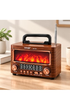Şömineli Retro Radyo Bluetooth Hoparlör - Am/fm/sw Usb/type-c Şarjlı Çok Renkli Şömineli Retro Radyo Bluetooth Hoparlör - Am/fm/sw Usb/type-c Şarjlı Çok Renkli