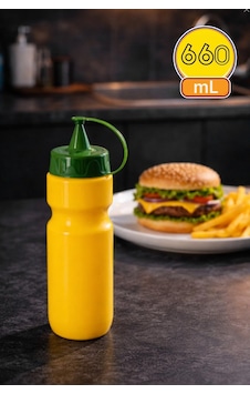 Herevin 161322-001 660 Ml Sade Hardal Şişesi Sarı Herevin 161322-001 660 Ml Sade Hardal Şişesi Sarı