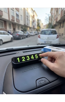 Auris Torpido Üstü Mıknatıslı Fosforlu Araç İçi Numaratör - Bayi Depom