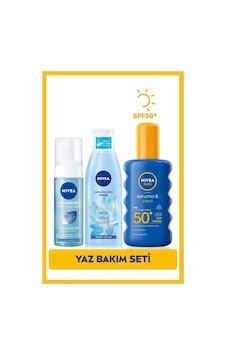 NIVEA Güneş Koruyucu Sprey SPF50 200 ML + Yüz Temizleme Köpüğü 150 ML + Tonik 200 ML NIVEA Güneş Koruyucu Sprey SPF50 200 ML + Yüz Temizleme Köpüğü 150 ML + Tonik 200 ML