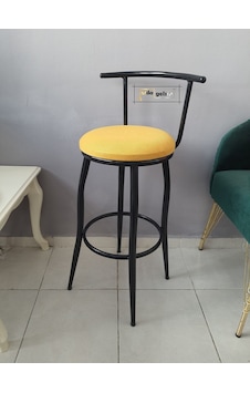 Sırtlı Dekoratif Bar Tabure Kara Inci Karışık Sırtlı Dekoratif Bar Tabure Kara Inci Karışık