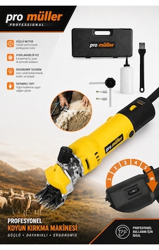Pro Müller Yeni Nesil Çelik Şanzumanlı Isınmaz Motor Çift Soğutmalı Sistem Koyun Kırkma Makinesi Pro Müller Yeni Nesil Çelik Şanzumanlı Isınmaz Motor Çift Soğutmalı Sistem Koyun Kırkma Makinesi