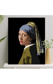 Palmiye Hobi Sanat Sayılarla Boyama Tuval Seti Fırça Boya Dahil Çıtalı 40x50 Cm - İnci Küpeli Kız Palmiye Hobi Sanat Sayılarla Boyama Tuval Seti Fırça Boya Dahil Çıtalı 40x50 Cm - İnci Küpeli Kız