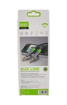 Rio Tech Rio-c601 Lightning To 3.5mm Aux Ses Kablosu - Tangle Proof, Yüksek Koruma Rio Tech Rio-c601 Lightning To 3.5mm Aux Ses Kablosu - Tangle Proof, Yüksek Koruma
