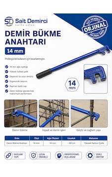 Sait Demirci Demir Bükme Anahtarı 14 Mm Sait Demirci Demir Bükme Anahtarı 14 Mm