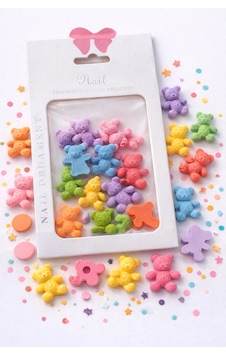 Kawaii Teddy Bear 3d Nail Charm Set Pastel Mix Kawaii Teddy Bear 3d Nail Charm Set Pastel Mix