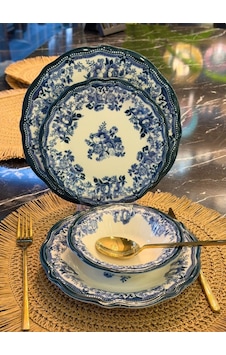 Porser Velour Navy Fulya 24 Parça Yemek Takımı Mavi Porser Velour Navy Fulya 24 Parça Yemek Takımı Mavi