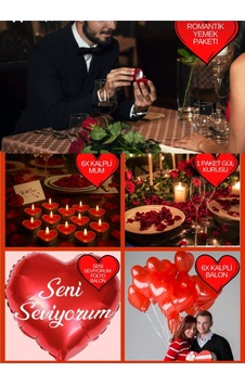 Kalpli Balon Mum Romantik Sevgliler Günü Süsleri Tüm Yaşlar