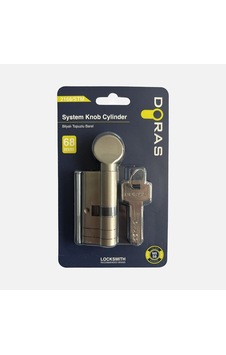 Doras Topuzlu Pirinç Barel 68mm Saten Bilyalı Mandallı Çift Tuzak Doras Topuzlu Pirinç Barel 68mm Saten Bilyalı Mandallı Çift Tuzak