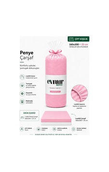 Evnur Çift Kişilik Penye Çarşaf Pembe Evnur Çift Kişilik Penye Çarşaf Pembe