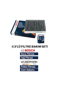 Wöbermann+Bosch Citroen C-elysee 1.2 Vti Filtre Bakım Seti 3k Wöbermann+Bosch Citroen C-elysee 1.2 Vti Filtre Bakım Seti 3k
