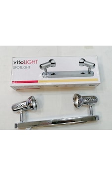 2*E14 KROM DÜZ ARMATÜR Metal 2*E14 KROM DÜZ ARMATÜR Metal