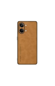 Microcase Poco X8 Pro Max 5g İle Uyumlu Luxury Leather Series Deri Desenli Plastik Koruma Kılıf - Al8125 Kahverengi