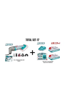Total Set-17 Total Lı-ıon Akülü Çok Amaçlı Kesici+2li 2.0 Ah Akü Ve Şarj Aleti Seti Total Set-17 Total Lı-ıon Akülü Çok Amaçlı Kesici+2li 2.0 Ah Akü Ve Şarj Aleti Seti
