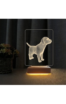Yavru Köpek 3D Çocuk Odası Gece Lambası Doğum Günü Hediyesi