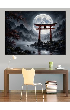 Gece Vakti Japon Kapısı Torii Dekoratif Kanvas - Mdf Ahşap Tablo Gece Vakti Japon Kapısı Torii Dekoratif Kanvas - Mdf Ahşap Tablo