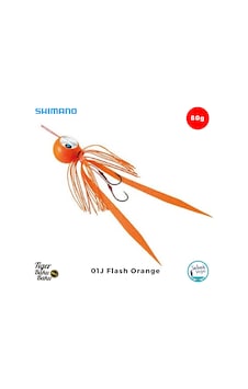 Shimano Engetsu Tiger Baku Baku Tai Rubber Jig 80gr 01j Flash Orange Shimano Engetsu Tiger Baku Baku Tai Rubber Jig 80gr 01j Flash Orange