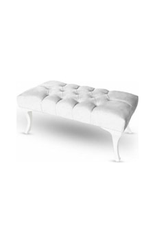 Kapitoneli Bench Puf Beyaz Kapitoneli Bench Puf Beyaz