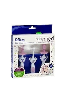 Difaş Babymed Ekstra Yumuşak Diş Fırçası 3'lü Set Pembe Difaş Babymed Ekstra Yumuşak Diş Fırçası 3'lü Set Pembe