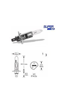 Super Light H1 Halojen Far Ampülü 12 Volt 60-55 Watt