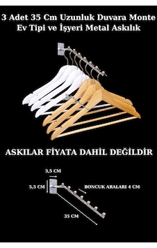 Duvara Monte Metal Askılık 35 Cm Boncuklu Ev Ve İş Yeri 3 Adet Diğer Duvara Monte Metal Askılık 35 Cm Boncuklu Ev Ve İş Yeri 3 Adet Diğer