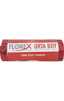Florex Atık Poşeti Orta Boy 3 Adet Kırmızı 55 x 60 CM Florex Atık Poşeti Orta Boy 3 Adet Kırmızı 55 x 60 CM