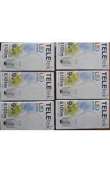 Teletek 9w Led Ampul Beyaz Işık 6500K 6'lı