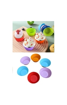 6 Adet Yıkanabilir Mini Tırtıklı Muffin Kalıbı- Ri Cpr-6147-3c298 Renkli 6 Adet Yıkanabilir Mini Tırtıklı Muffin Kalıbı- Ri Cpr-6147-3c298 Renkli