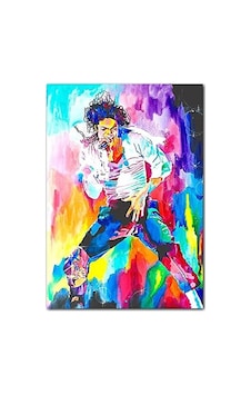 Cakatablo Ahşap Tablo Renkli Michael Jackson Şekilli Görsel - Cakatablo Ahşap Tablo Renkli Michael Jackson Şekilli Görsel -