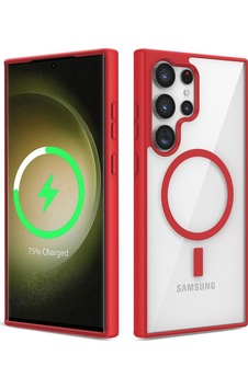 Galaxy S23 Ultra Kılıf M-safe Wireless Şarj Özellikli Silikon Zore Ege Kapak Koyu Kırmızı Galaxy S23 Ultra Kılıf M-safe Wireless Şarj Özellikli Silikon Zore Ege Kapak Koyu Kırmızı