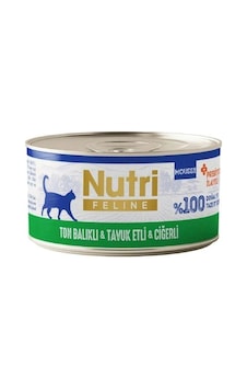 Nutri Feline Mousse Ton Balıklı Tavuk Etli Ve Ciğerli Tahılsız Yetişkin Kedi Konservesi 70 Gr Nutri Feline Mousse Ton Balıklı Tavuk Etli Ve Ciğerli Tahılsız Yetişkin Kedi Konservesi 70 Gr
